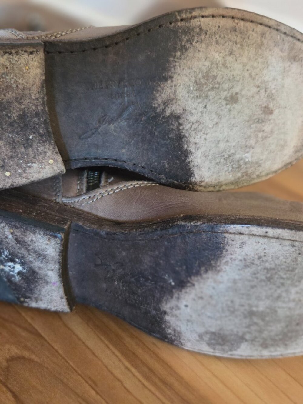 Frye Light Brown Tall Leather Riding Boots Women's Size 7.5 - Picture 11 of 12